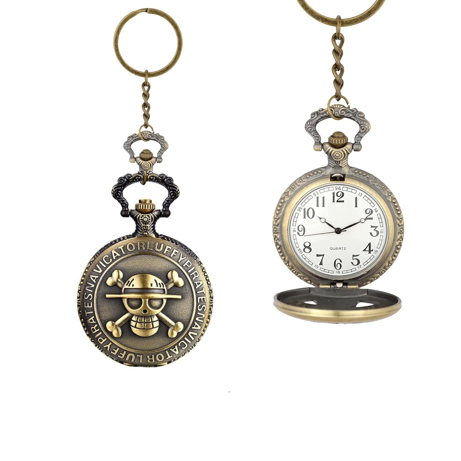 One Piece Pocket Watch Keychain